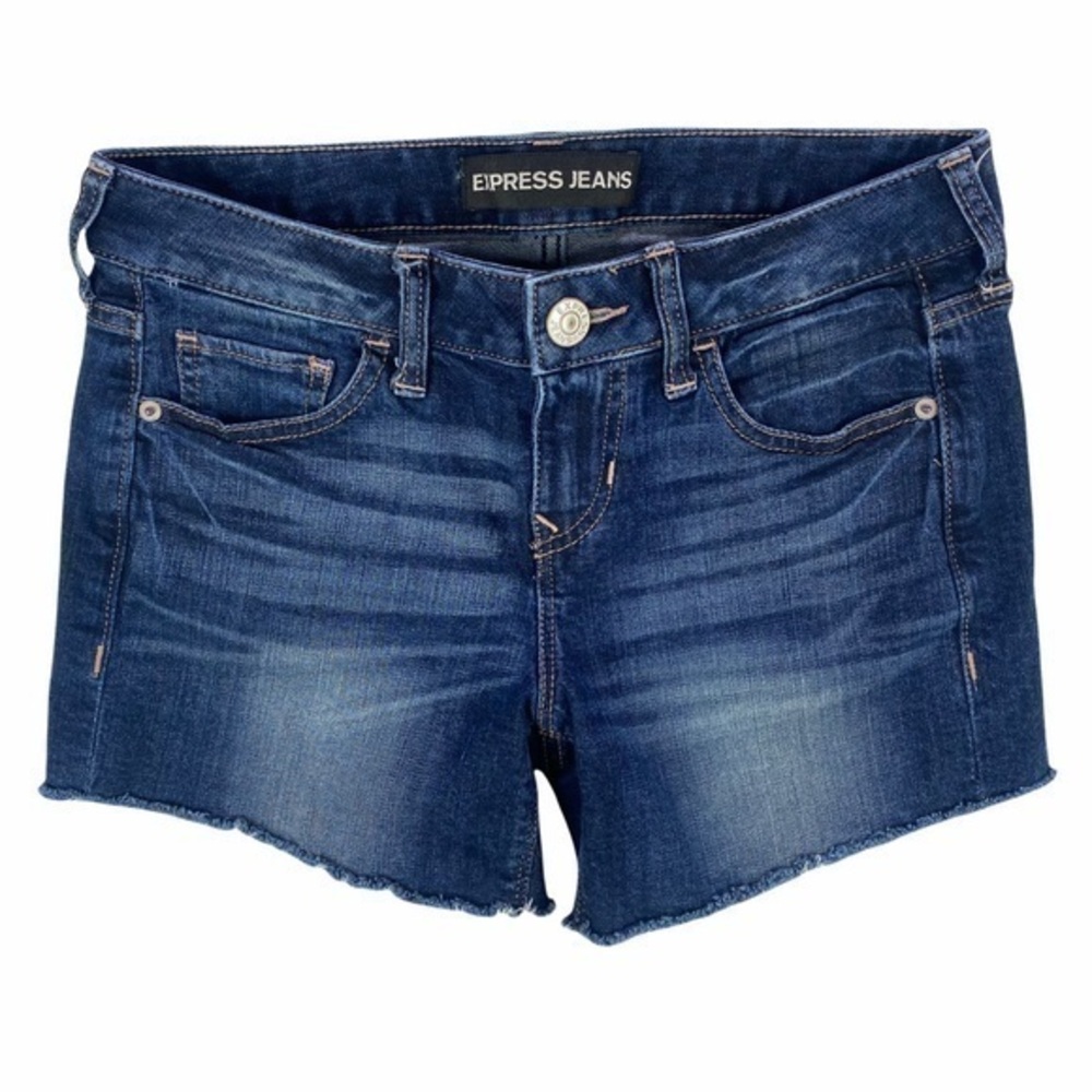 Express Dark Wash Denim Cutoff Shorts